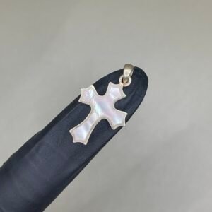 Dije Cruz Nacar Blanco- Ref. 532